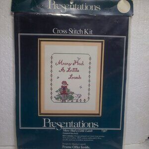 New Presentations Cross Stitch Kit Mary Had a Little Lamb #7207